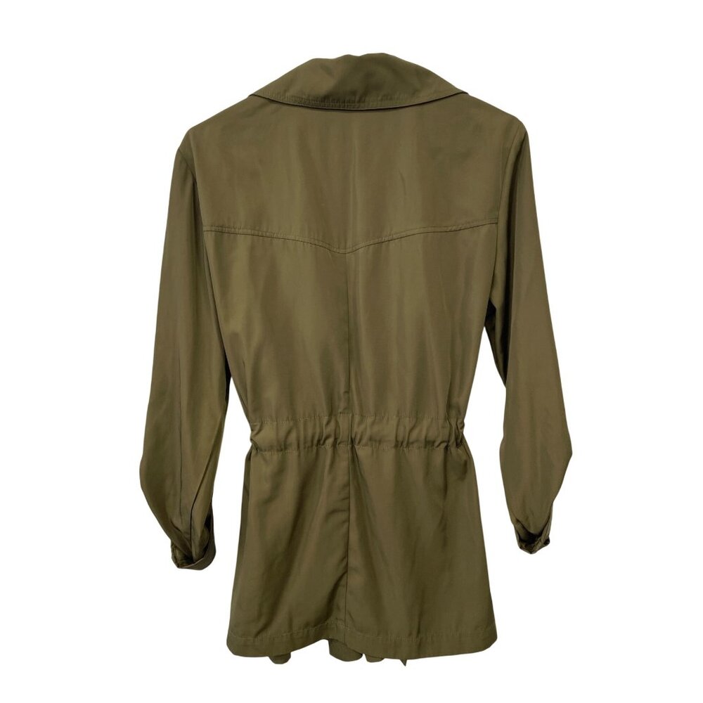 Anthropologie Gisborne Anorak Size Medium Long Sleeve Olive Utility Outerwear - Picture 4 of 8